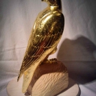 Falkenskulptur vergoldet 31 cm